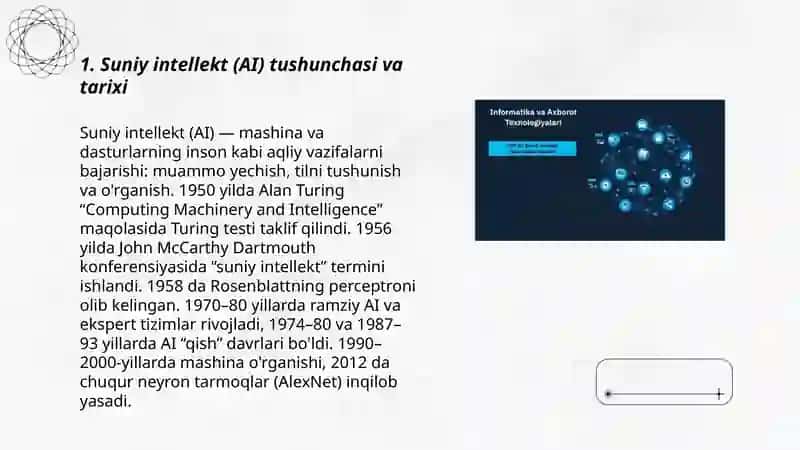 Suniy intellekt (AI) va uning imkoniyatlari 3
