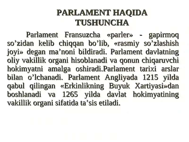 O'zbekistonda parlament tizimi va undagi islohotlar 3