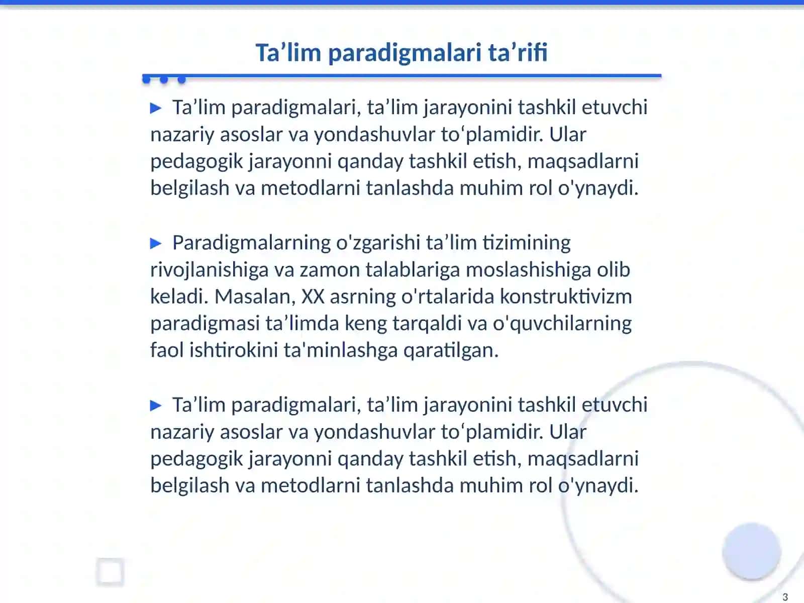 Taʼlim paradigmalari 3