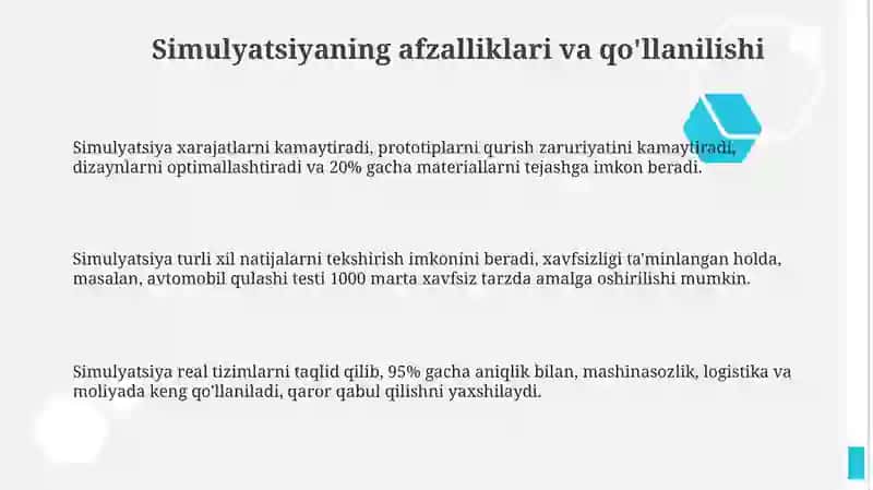 Simulyatsiyaga kirish 3