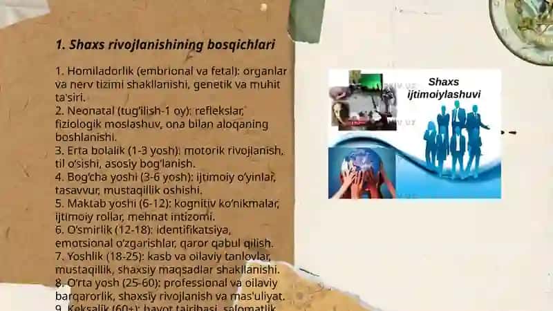 Shaxsning rivojlanishi, tarbiyasi va ijtimoiylashuvi 3