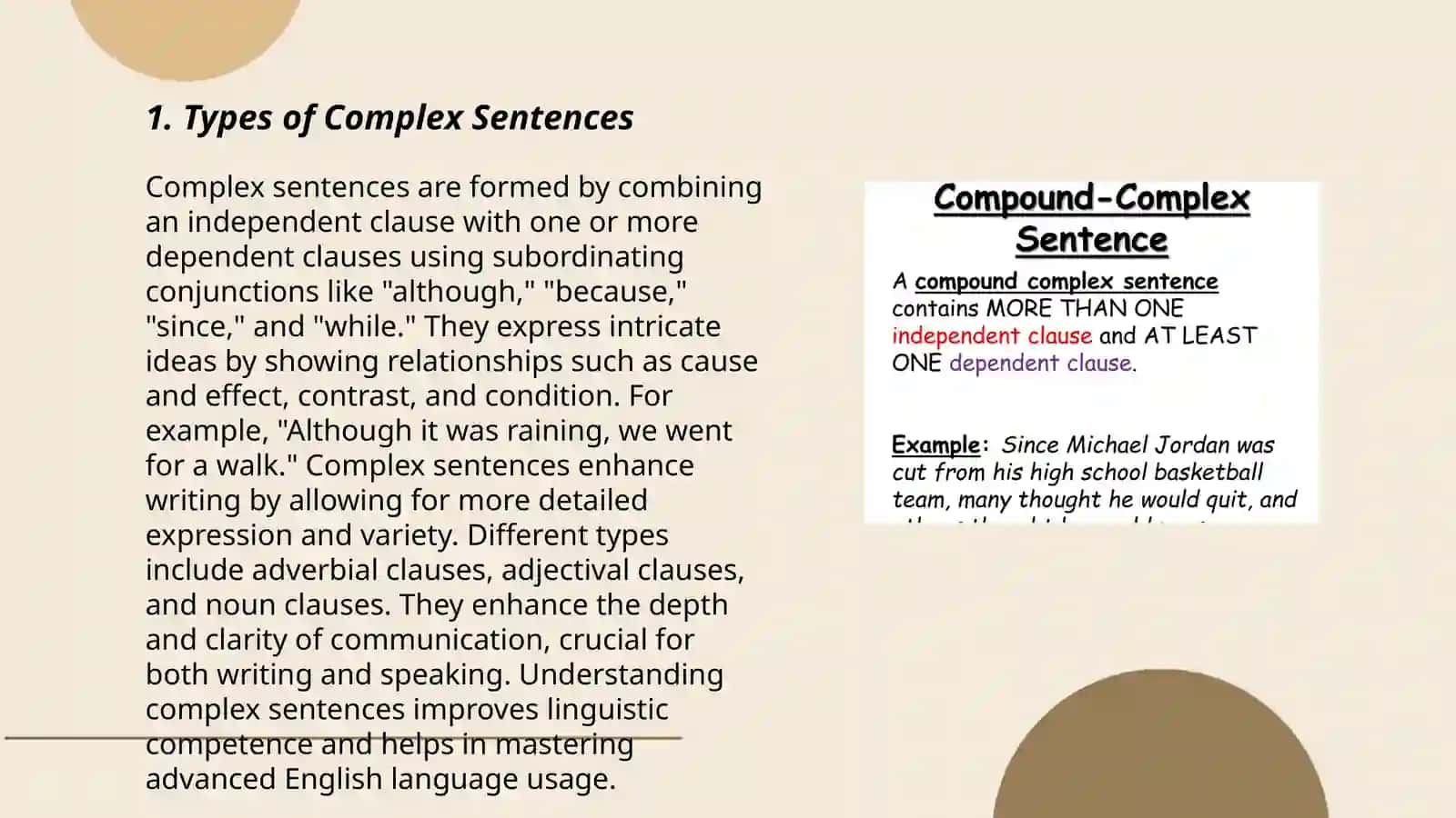Complex Sentences 3