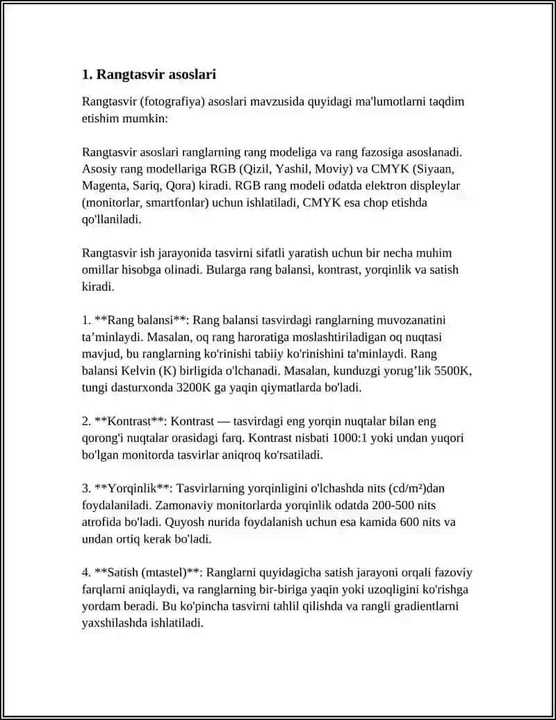 RANGTASVIR MOYLI BÒYOQ BILAN ISHLASH RANGLAR UYG'UNLIGINI VA YORUG'LIK SOYANI ÒRGANISH 3