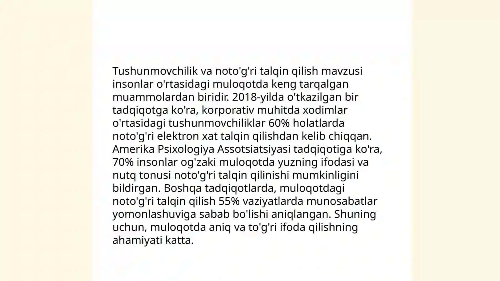Muloqot jarayonidagi psihologik to’siqlar 3