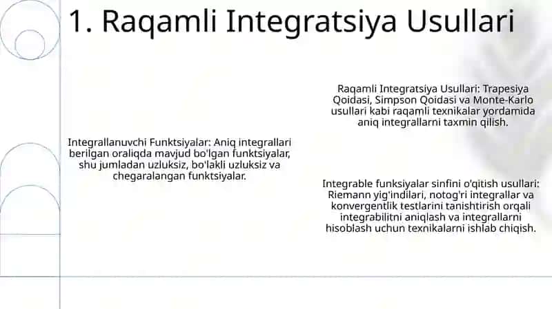 Integrallanuvchi funksiyalar sinfini o'qitish metodijasi 3