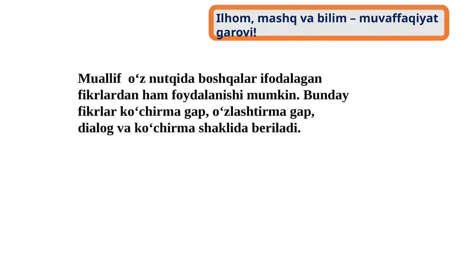 O‘zga gap va uning turlari 3