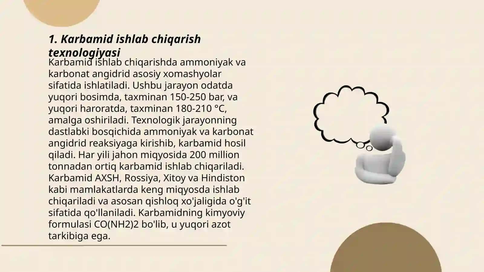 Karbamid (mochevina) ishlab chiqarish qurilmalari 3