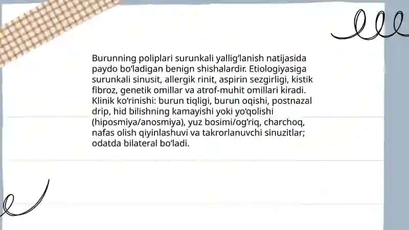 Burunning xavfsiz o’smalari 3
