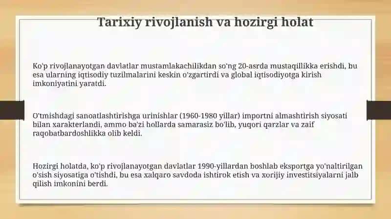 Rivojlanayotgan mamlakatlar iqtisodiyoti 3