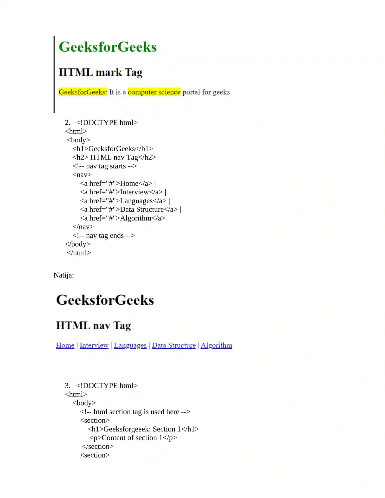 HTML5 da yangi teglar 3