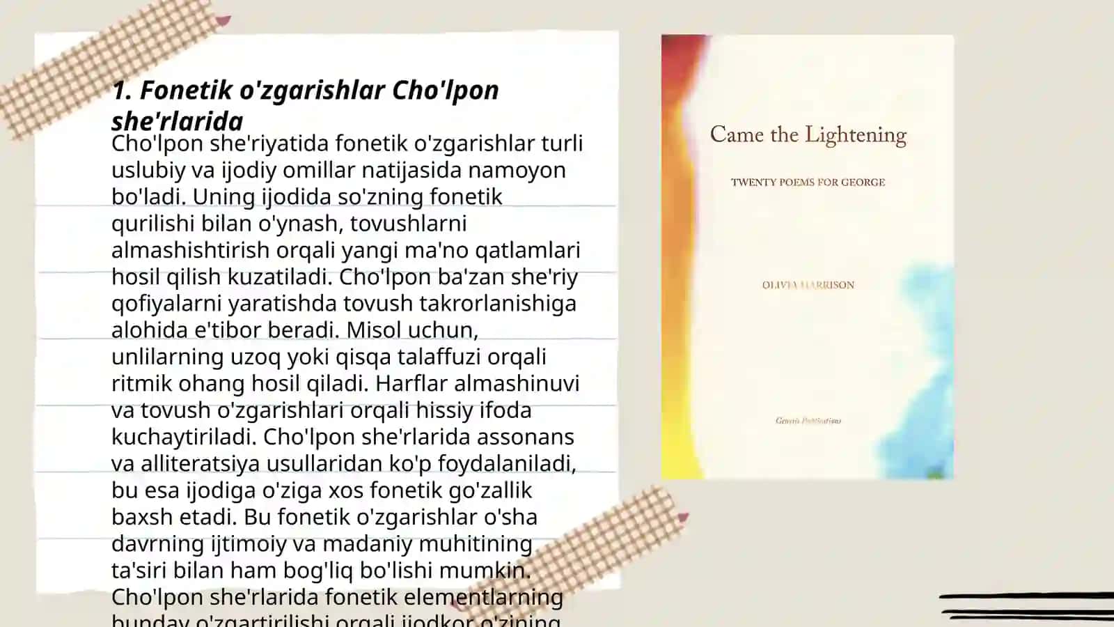 Choʻlpon sheʼrlarining fonetik, morfologik va leksik tahlili 3