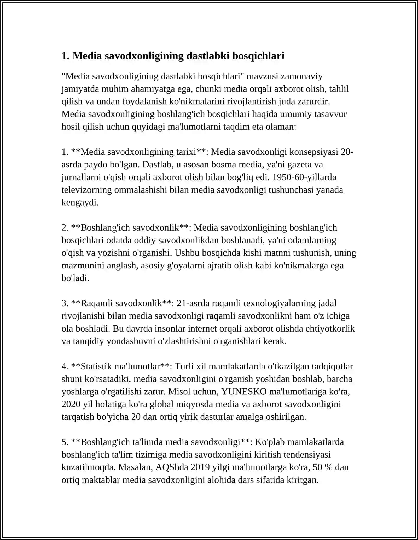 MEDIA SAVODXONLIK VA AXBOROT MADANIYATI FANINING TARIXIY EVOLYUTSIYASI 3