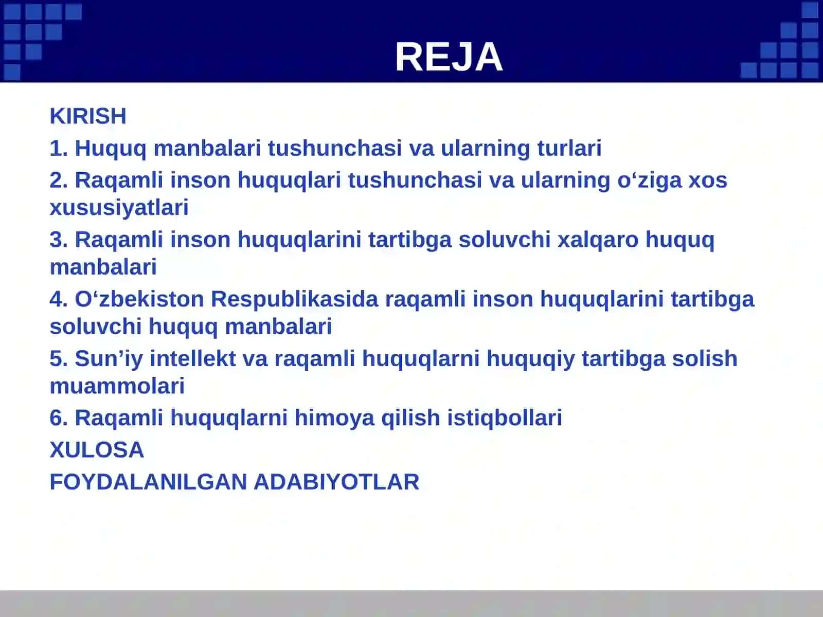 HUQUQ MANBALARI VA RAQAMLI INSON HUQUQLARINI TARTIBGA SOLISH 3