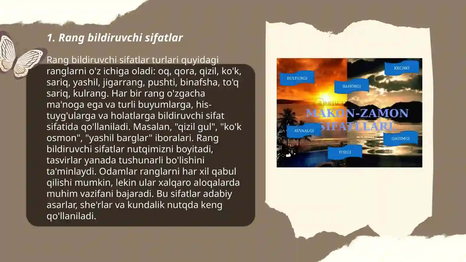 Rang bildiruvchi sifatlar 3