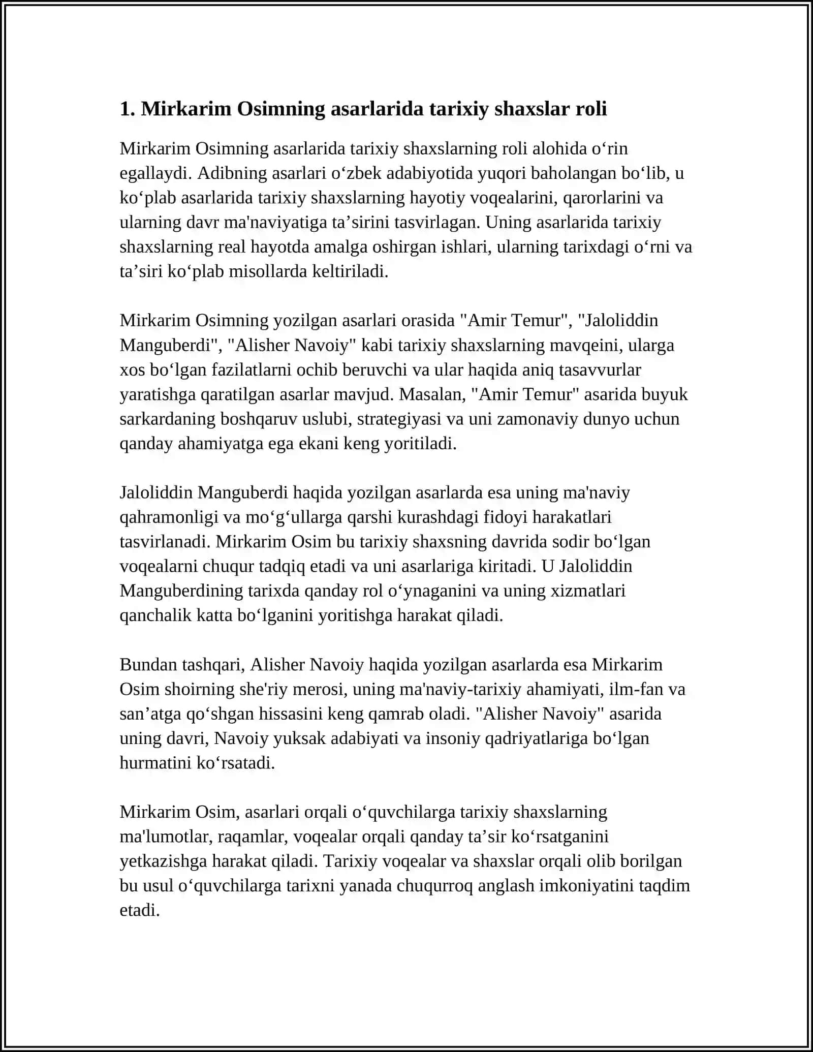 MIRKARIM OSIM QISSALARIDA TARIXIY SHAXSLAR OBRAZI 3