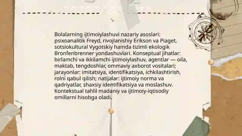 Bolalarning ijtimoiylashuvi va sotsiologik nazariyalari 3