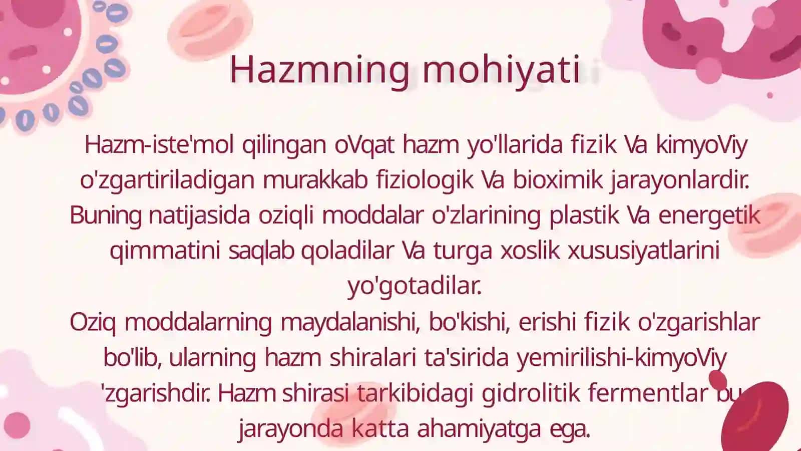 Hazim qilish fizologiyasi 3