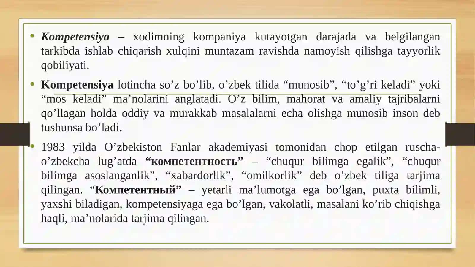 AKADEMIK KO’NIKMALAR VA KASBIY KOMPETENTLIK FANIGA KIRISH 3