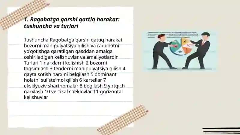 Raqobatga qarshi qattiq harakat va Manopoliyaga qarshi siyosat 3