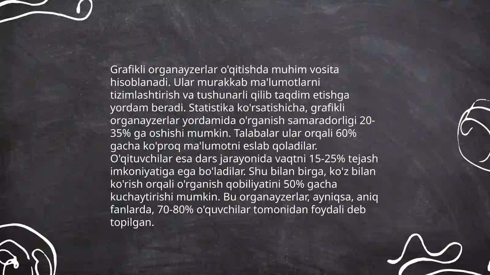 O'qitishning grafikli organayzer vositasidan foydalanish 3