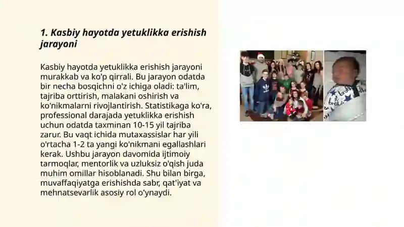 Kasbiy hayotda yetuklikka erishish jarayoni 3