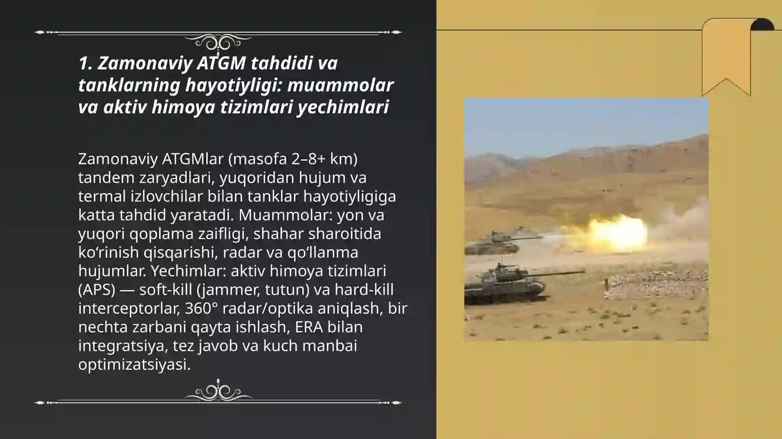 Tanklarni Jangovar Qo'llash Tajribasidagi Muammo va Ularning Yechimlari 3