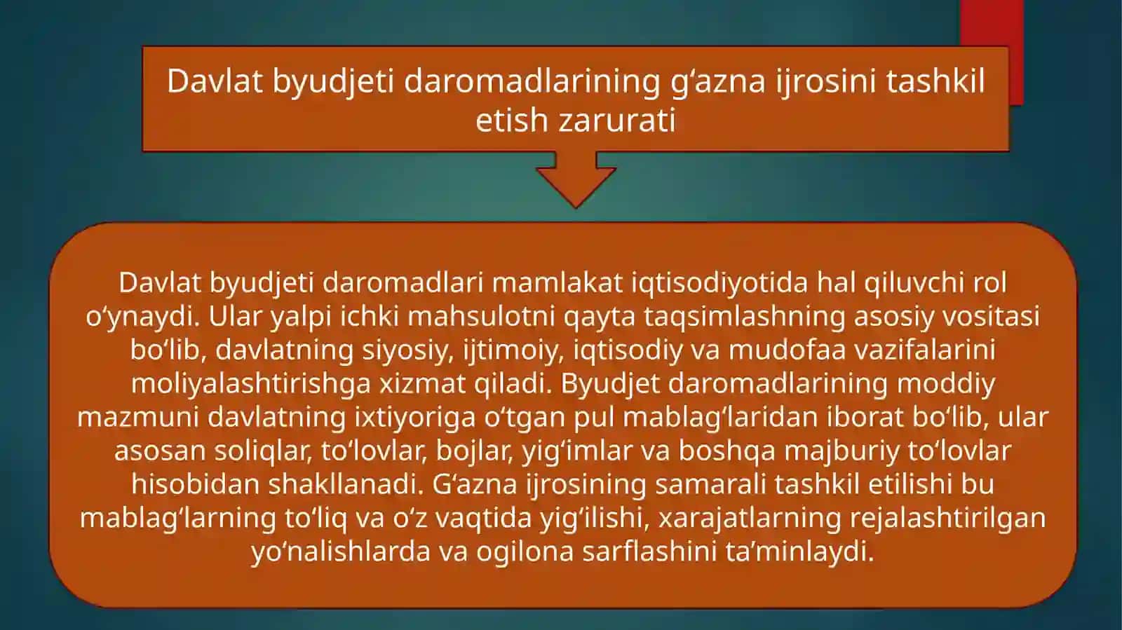 Davlat byudjeti daromadlarining G‘azna Ijrosi 3