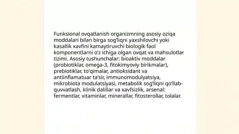 Funksional ovqatlanish toʻgʻrisida umumiy tushuncha 3