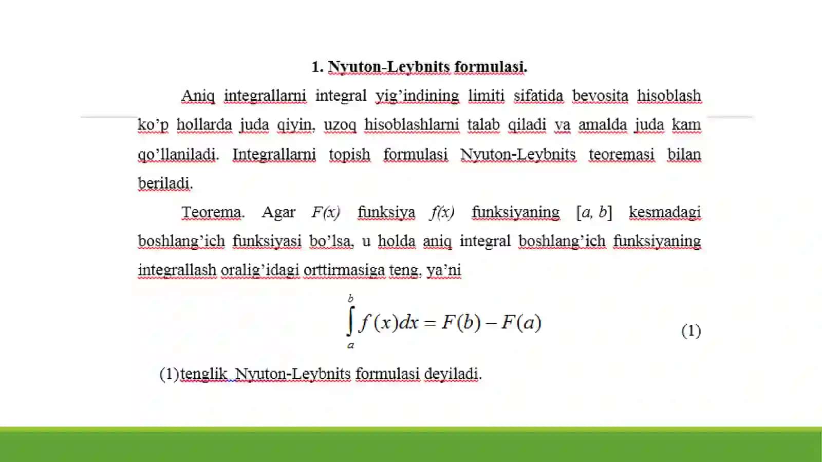 Nyuton-Leybnits formulasi 3