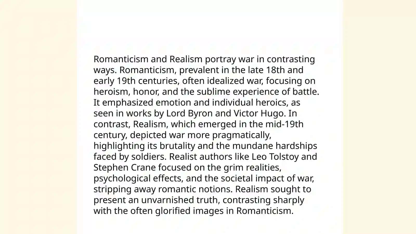 Romanticism and realism in Hemingway’s "A Farewell to Arms" 3