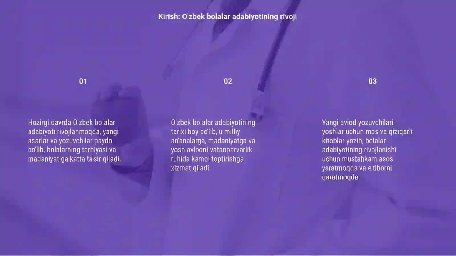 Hozirgi davrdagi o'zbek bolalar adabiyoti 3