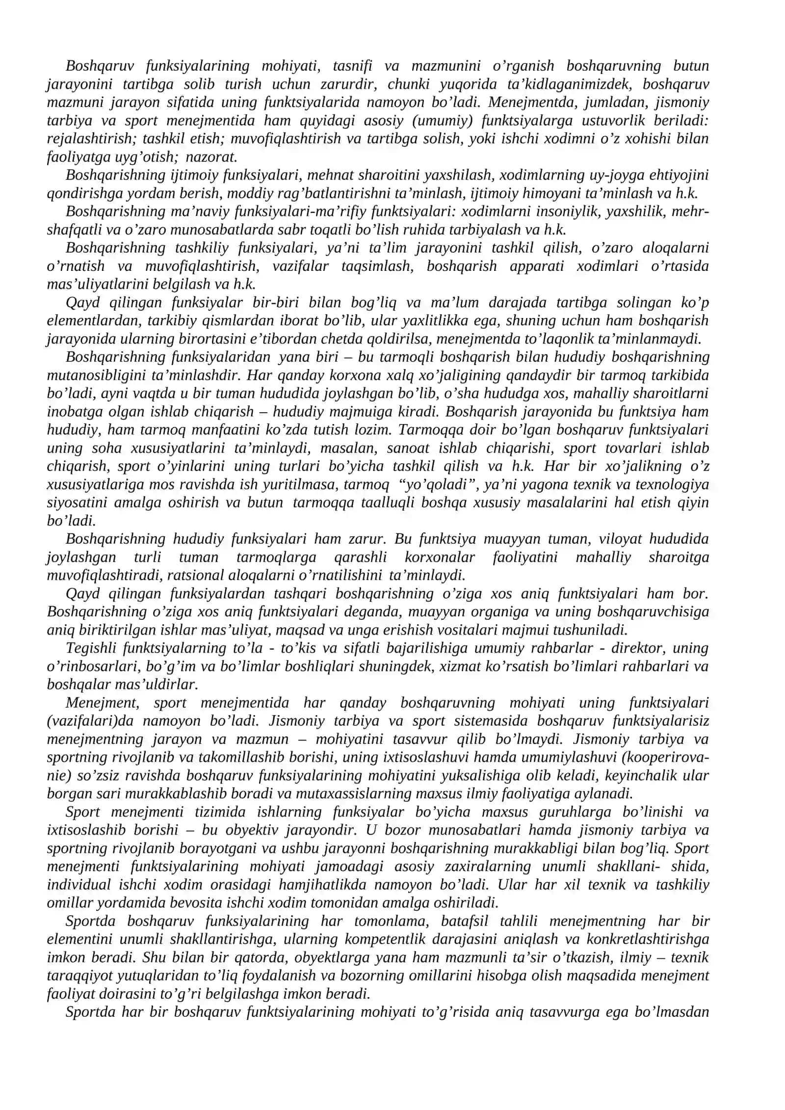 O'zbekistonda Jismoniy Tarbiya va Sportni Boshqarishning Zamonaviy Tizimi 3