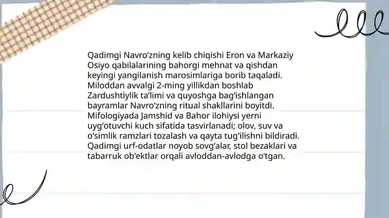 Qadimgi va zamonaviy Navroʻz bayrami 3