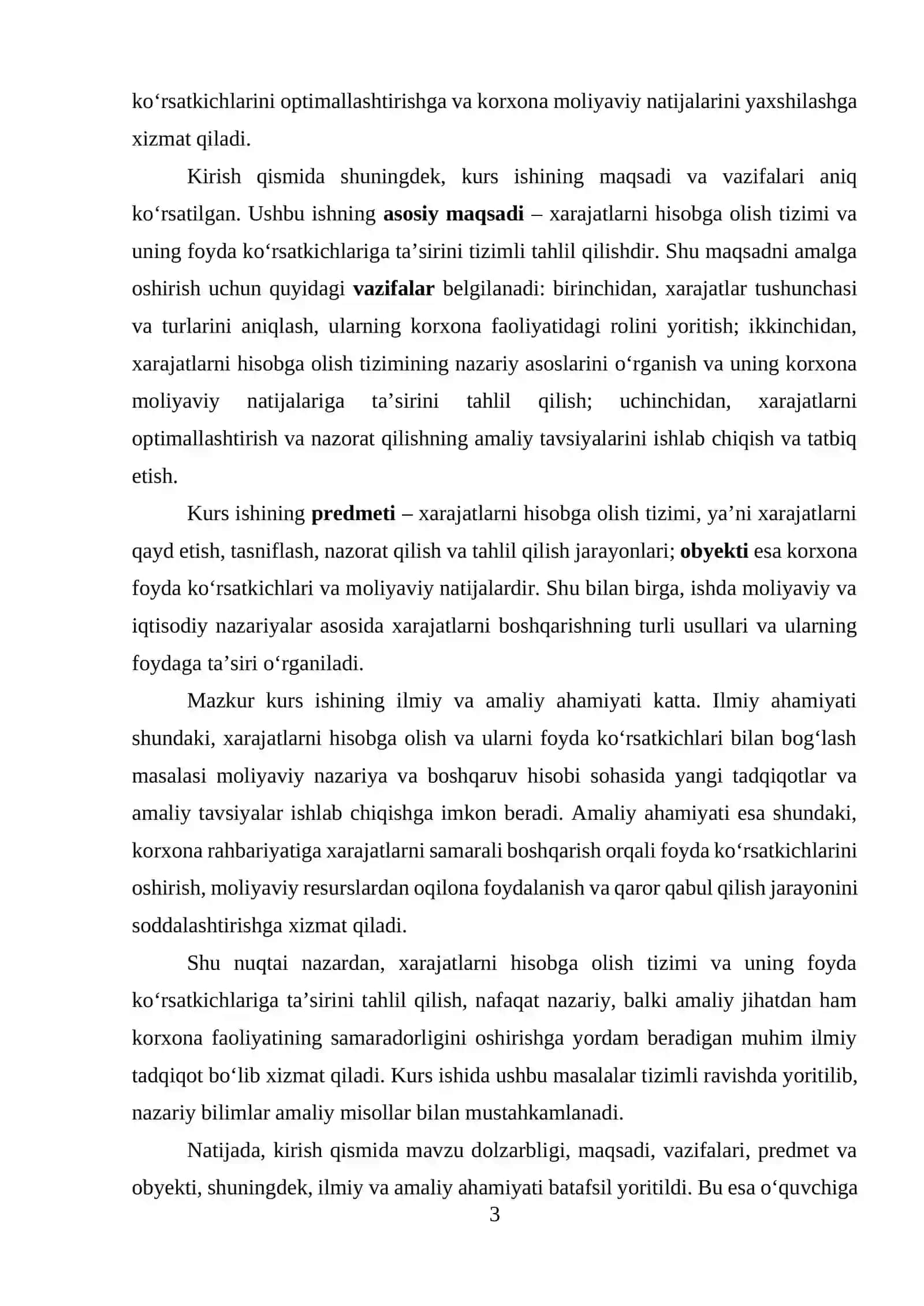 XARAJATLARNI HISOBGA OLISH TIZIMINING FOYDA KO‘RSATKICHLARIGA TA’SIRI 3