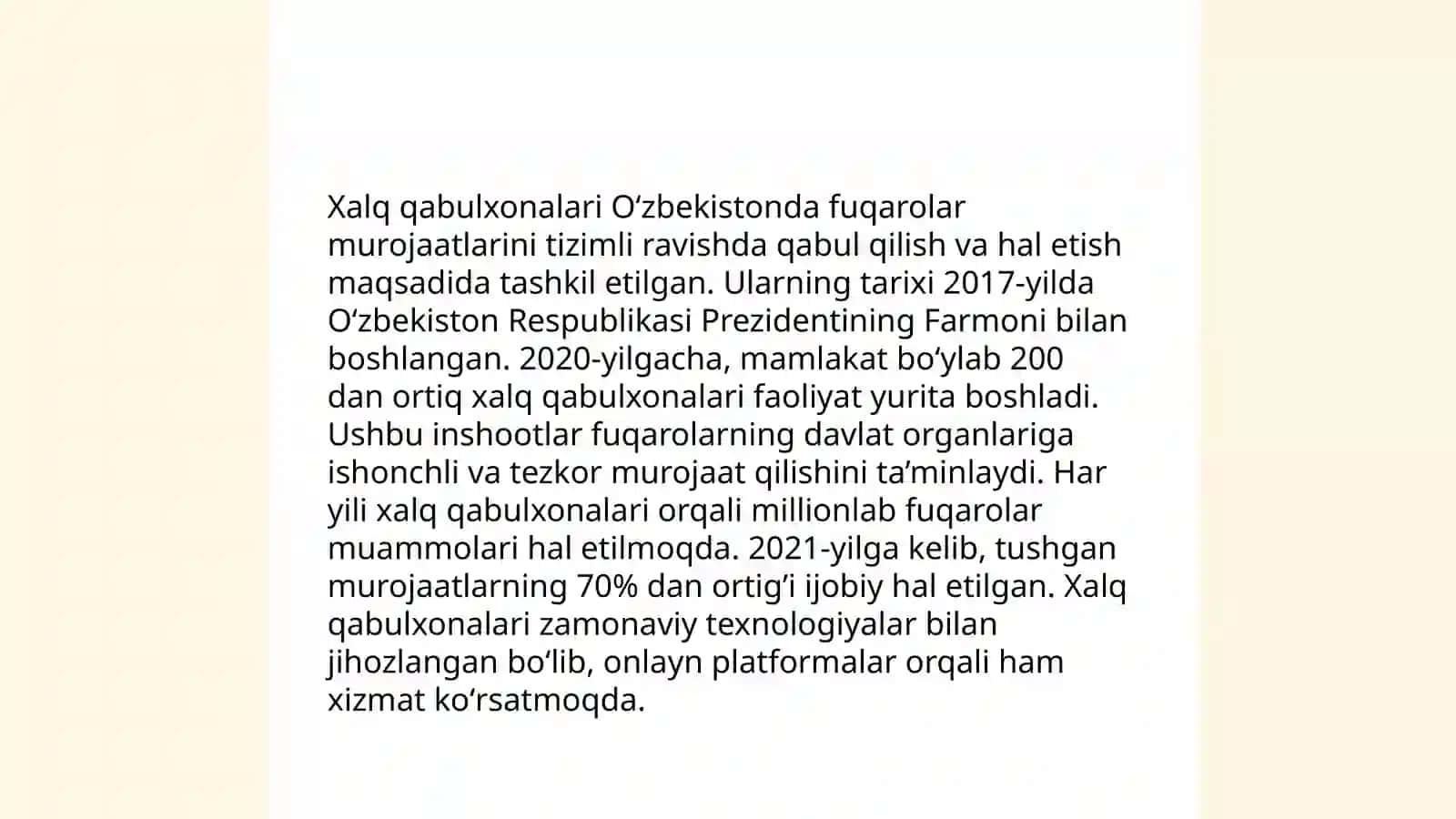 Xalq qabulxonalari tarixi va rivojlanishi 3