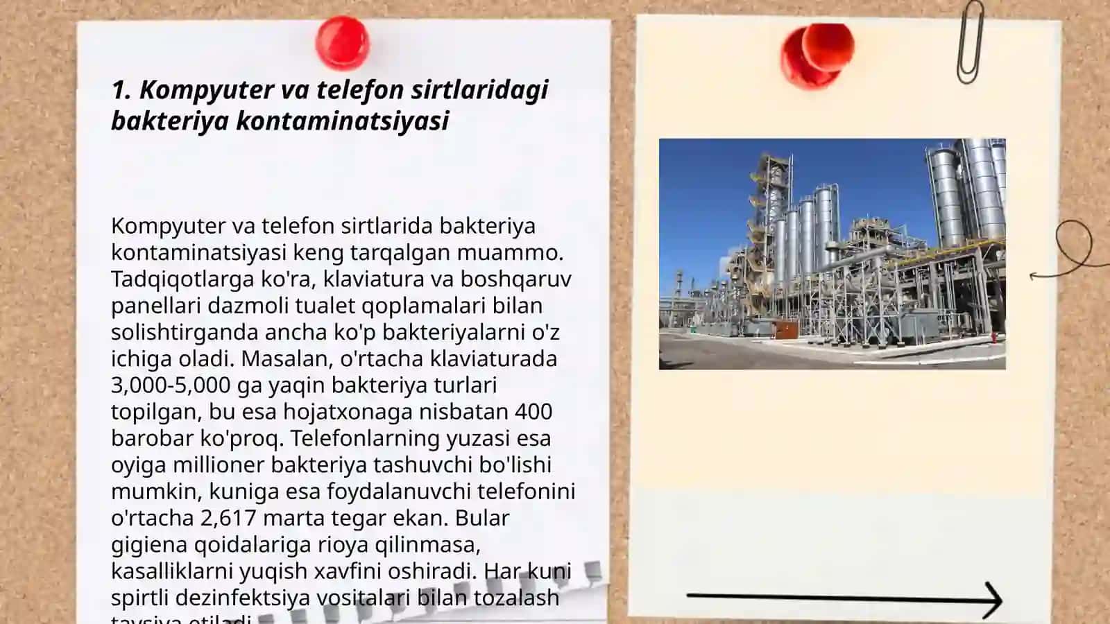 Komputer va telefonlarning bakterial kontaminasiyasi.Bakteriyalardagi fermentativ jarayonlar. Tashqi muhitning biologik va texnologik chiqindilar bilan ifloslanishi 3