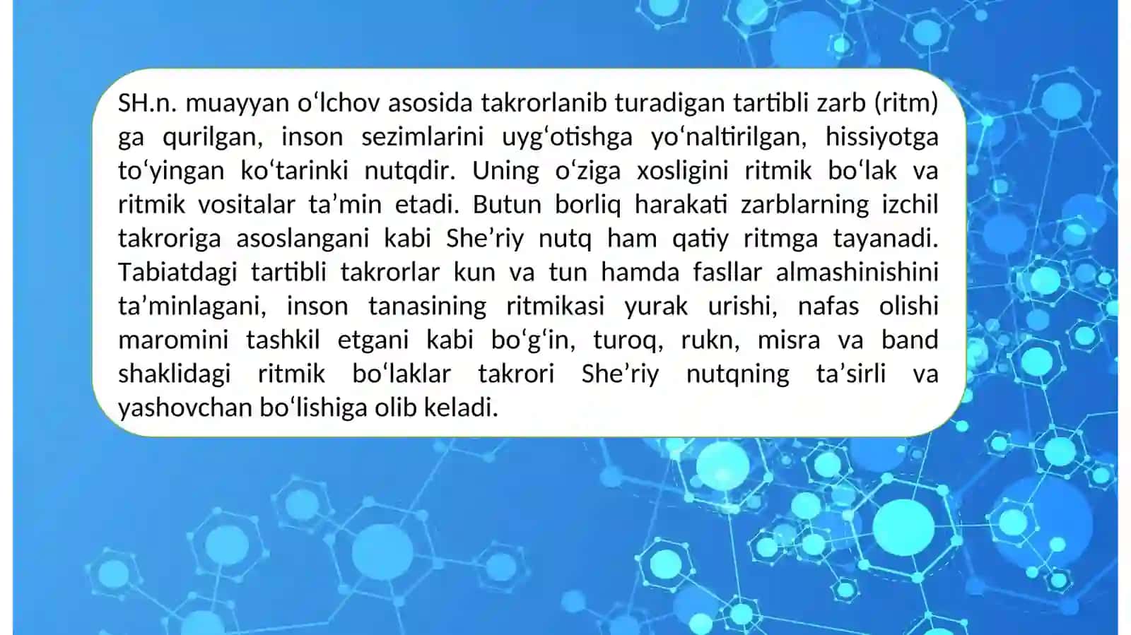She’riynutq. She’riynutq lirik turning shakli sifatida 3