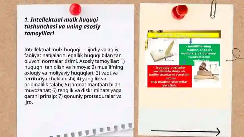 Intellektual mulk huquqi tushunchasi, mazmuni va obyektlarining o'ziga xos xususiyatlari 3