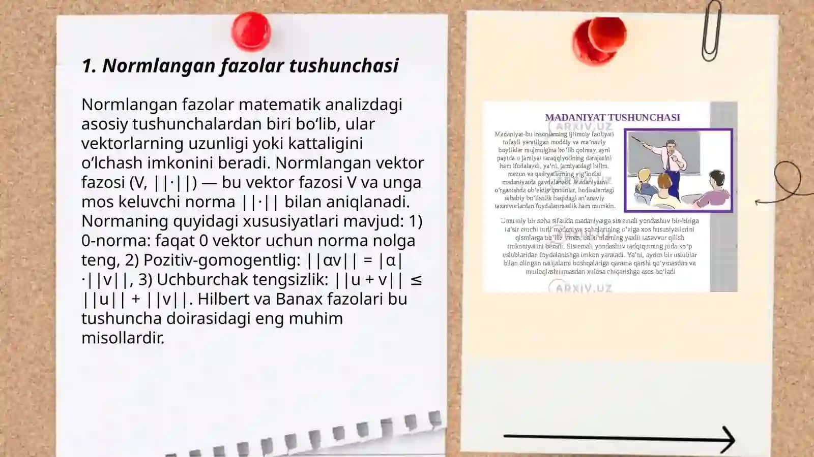 Normlangan fazolarni Gilbert fazosi bo'lishi mezonlari 3