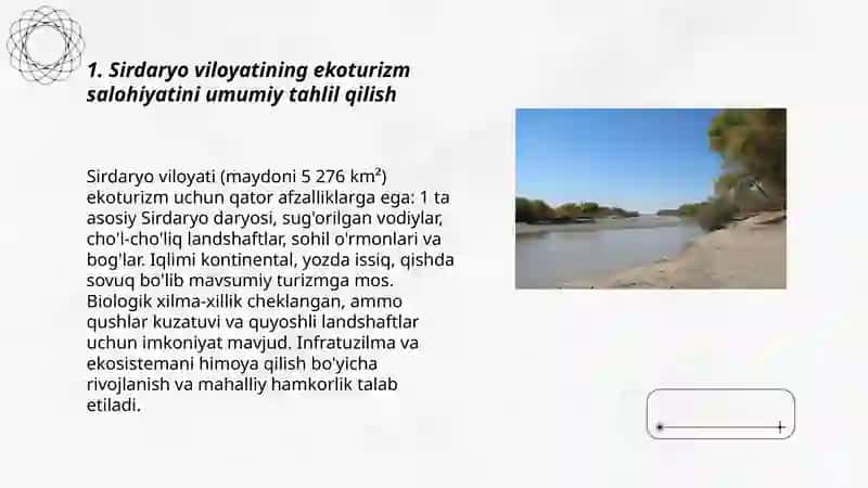 Sirdaryo viloyatining ekoturizm salohiyati 3