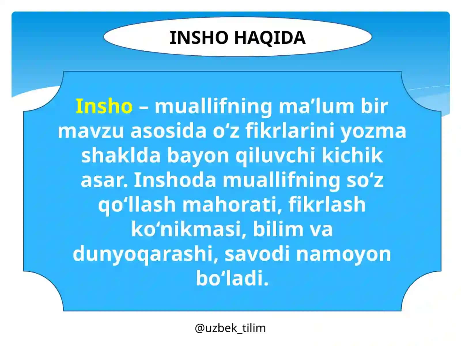 INSHO – IJODMAHSULI 3