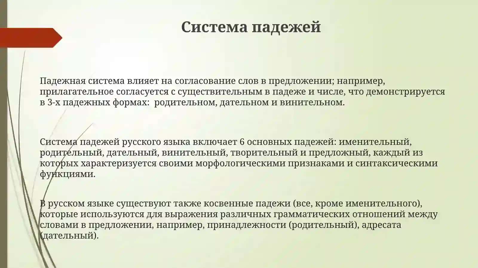 Система падежей в русском языке 3