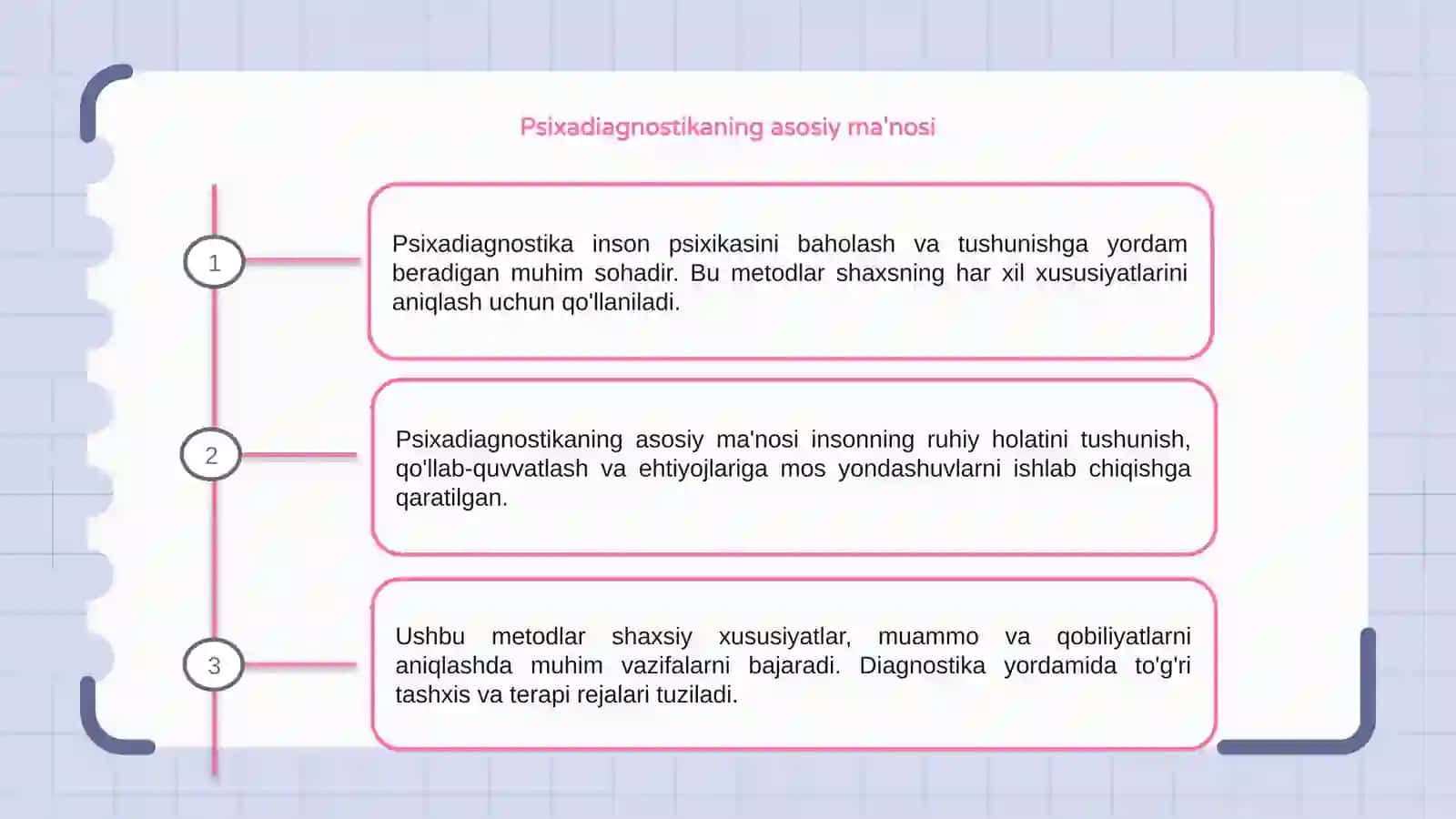 Psixadiagnostik umumiy tamoyillari va Psixadiagnostik metodlari 3