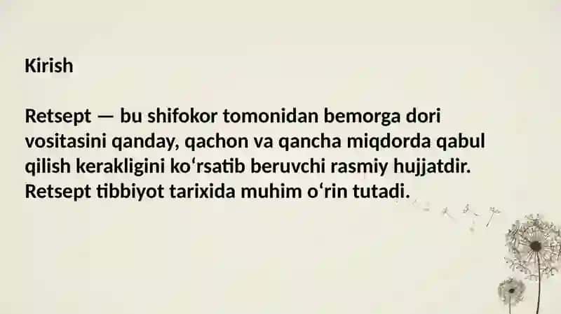 Retsept tarixi 3