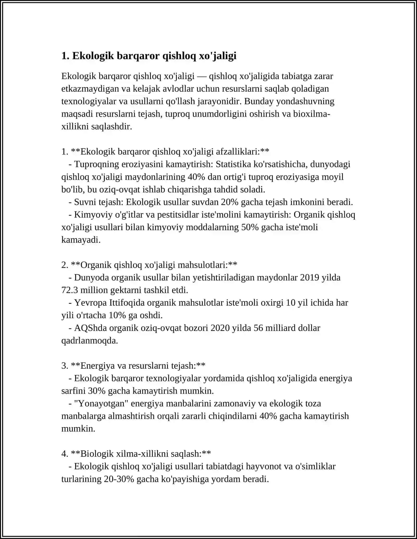 Ekologik barqaror qishloq xo'jaligi 3