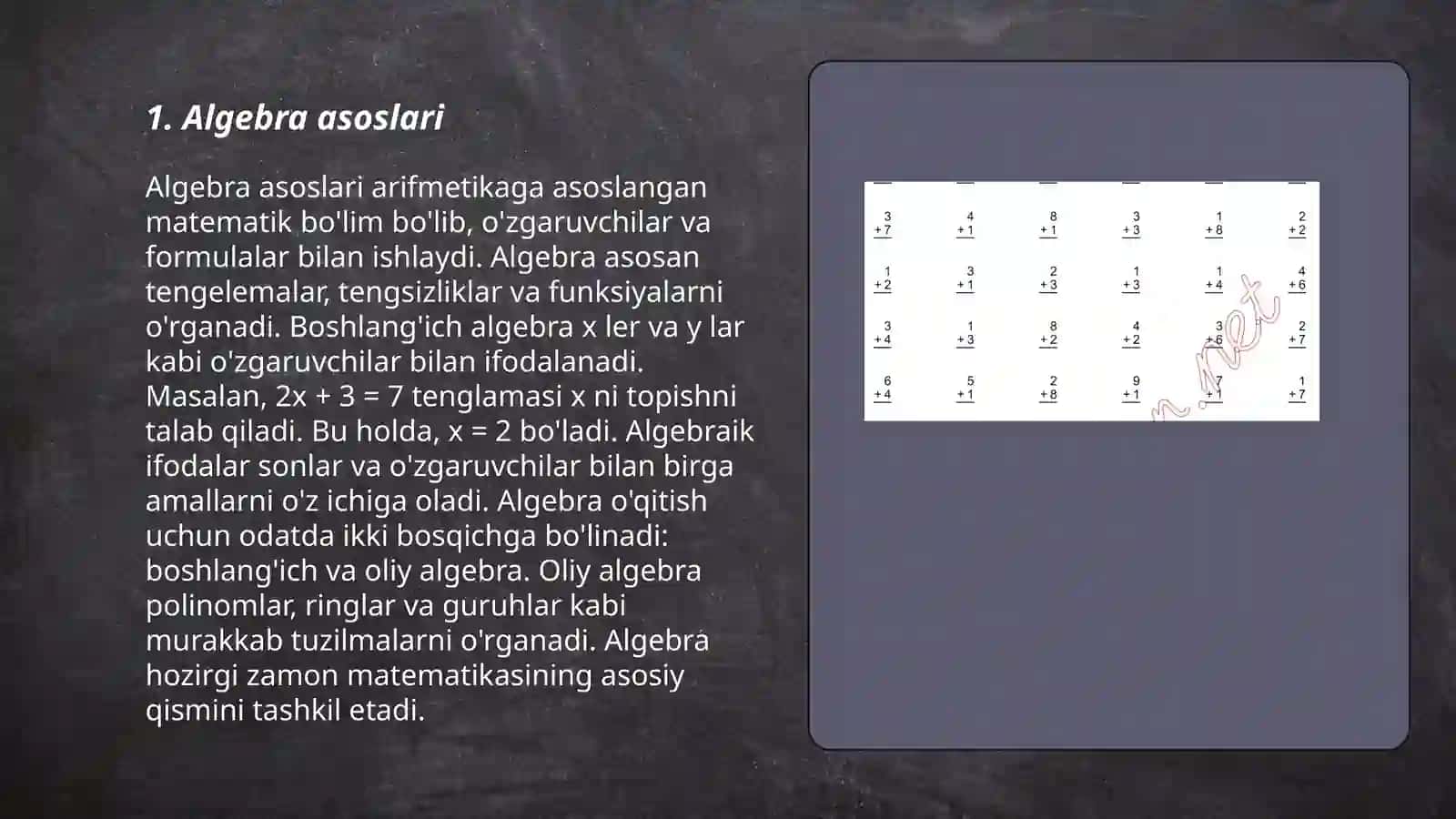 Matematik viktorinalar 3