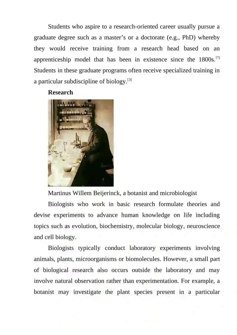 WHAT DO BIOLOGISTS DO? 3