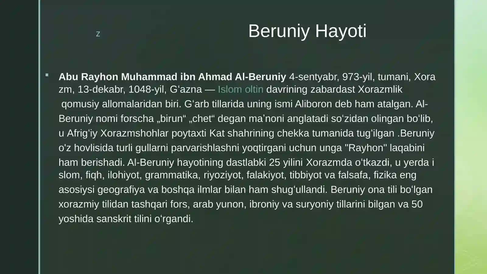 Abu Rayhon Beruniyning lingvistik qarashlari 3
