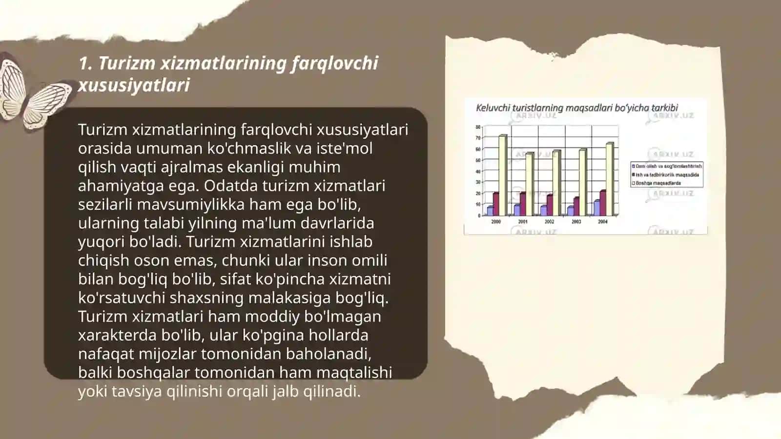 Turizmda xizmatlarning o'ziga xos xususiyatlari 3