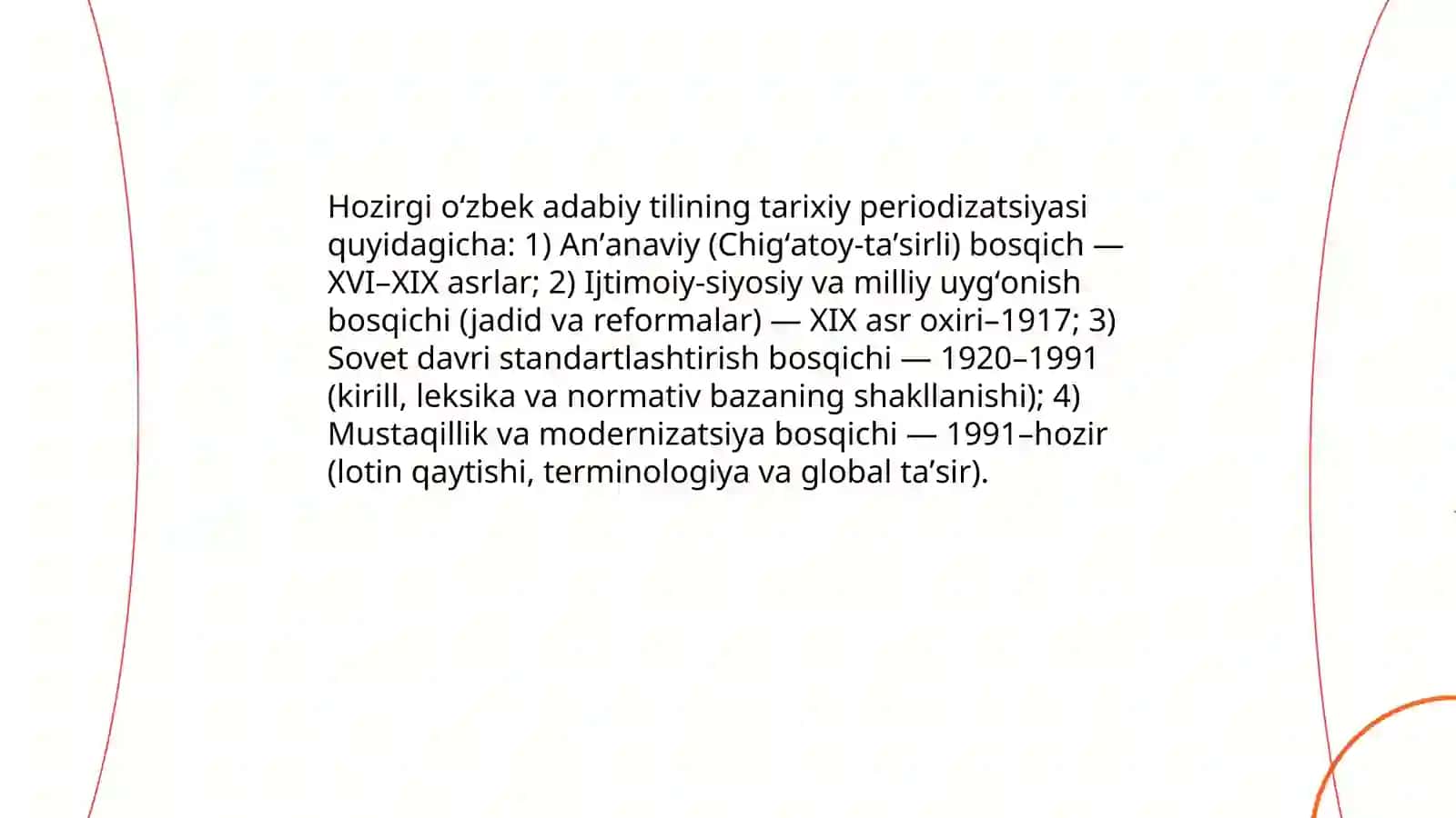 Hozirgi oʻzbek adabiy tilining taraqqiyot bosqichlari 3